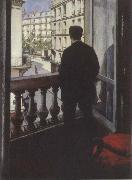 Gustave Caillebotte Young man at his window oil painting